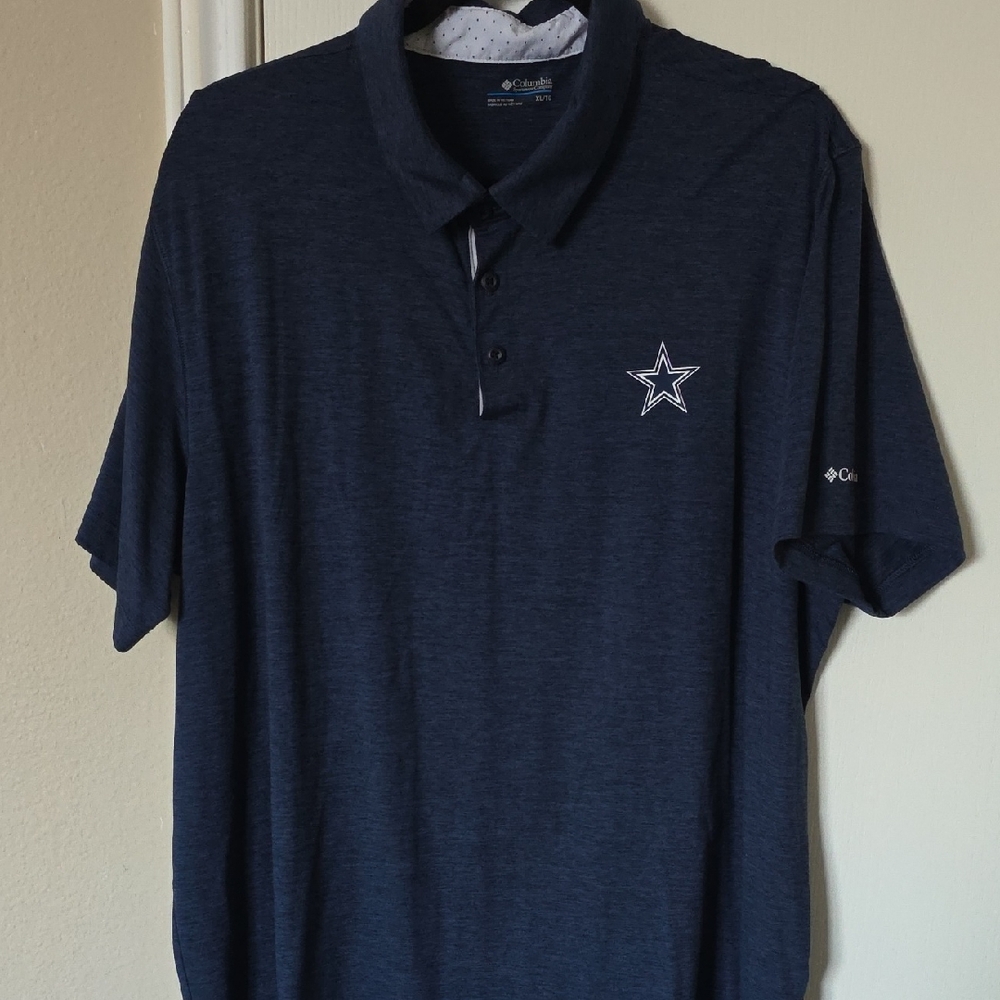 Columbia Men's Dark Blue Dallas Cowboys Polo